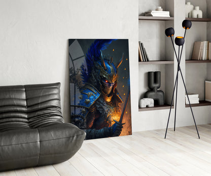 Master Warrior Glass Wall Art