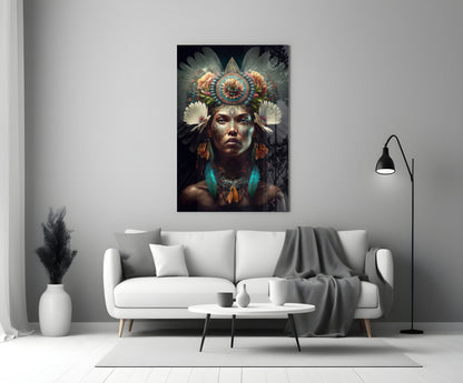 Flower Monarch Glass Wall Art
