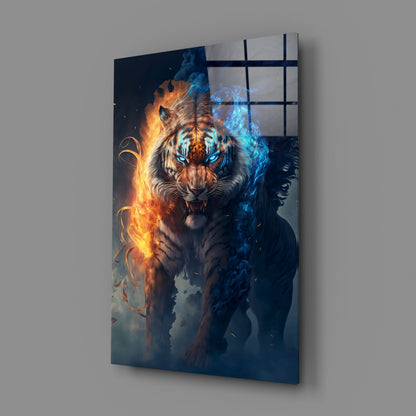 Flaming Nobility Glass Wall Art