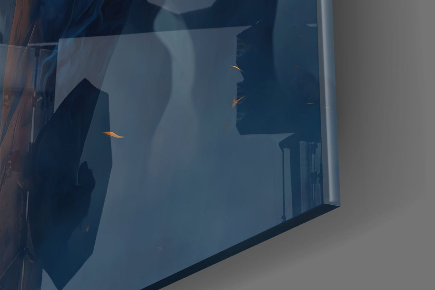 Flaming Nobility Glass Wall Art