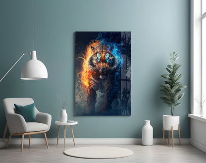Flaming Nobility Glass Wall Art
