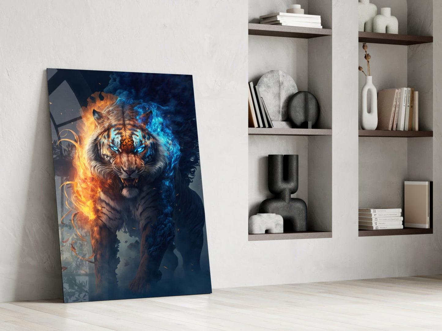 Flaming Nobility Glass Wall Art