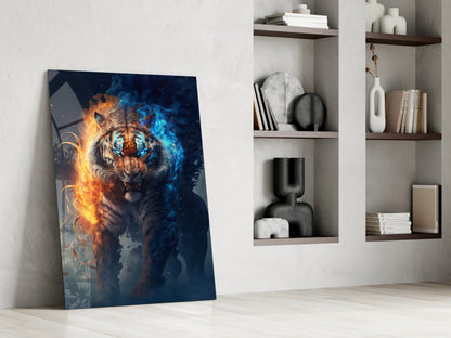 Flaming Nobility Glass Wall Art