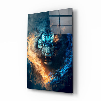 Flaming Anger Glass Wall Art