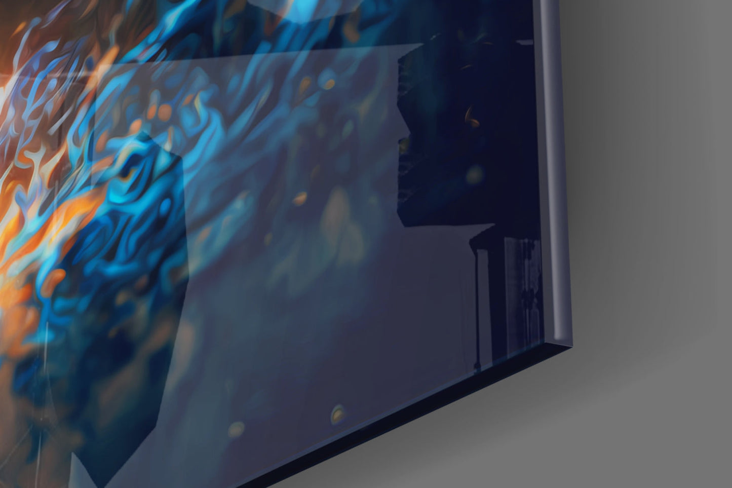 Flaming Anger Glass Wall Art