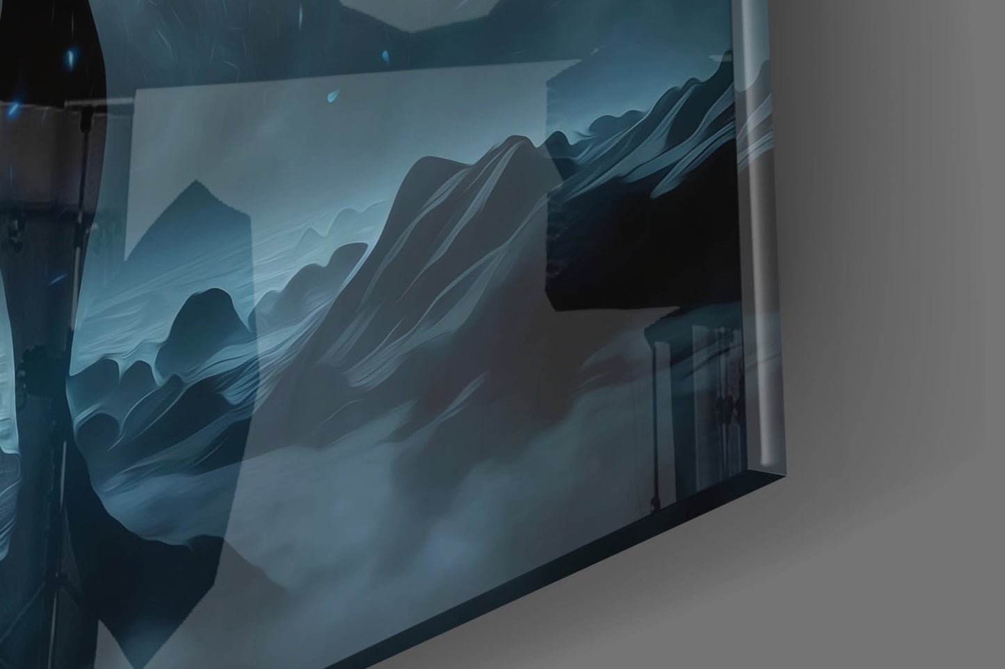 Vitruvius Man Nebula Glass Wall Art