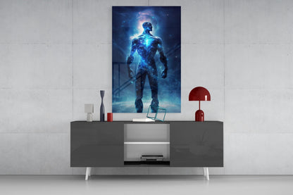 Vitruvius Man Glass Wall Art