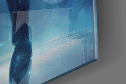 Vitruvius Man Glass Wall Art