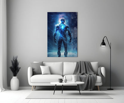 Vitruvius Man Glass Wall Art