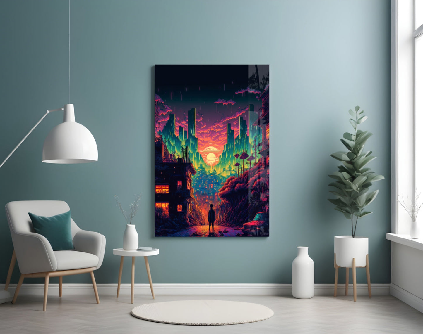 Walk to the New Life Glass Wall Art