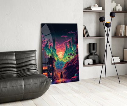 Walk to the New Life Glass Wall Art