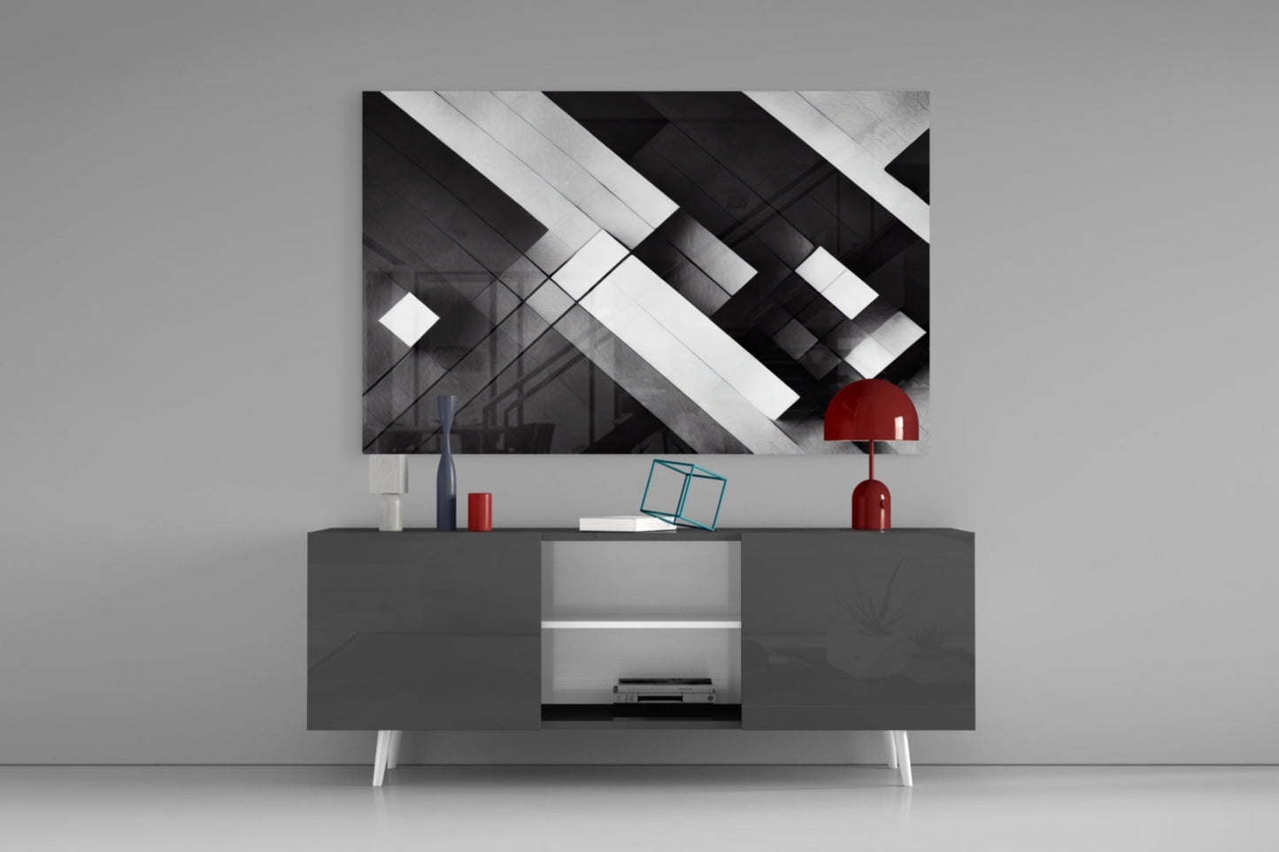 Cubic Glass Wall Art