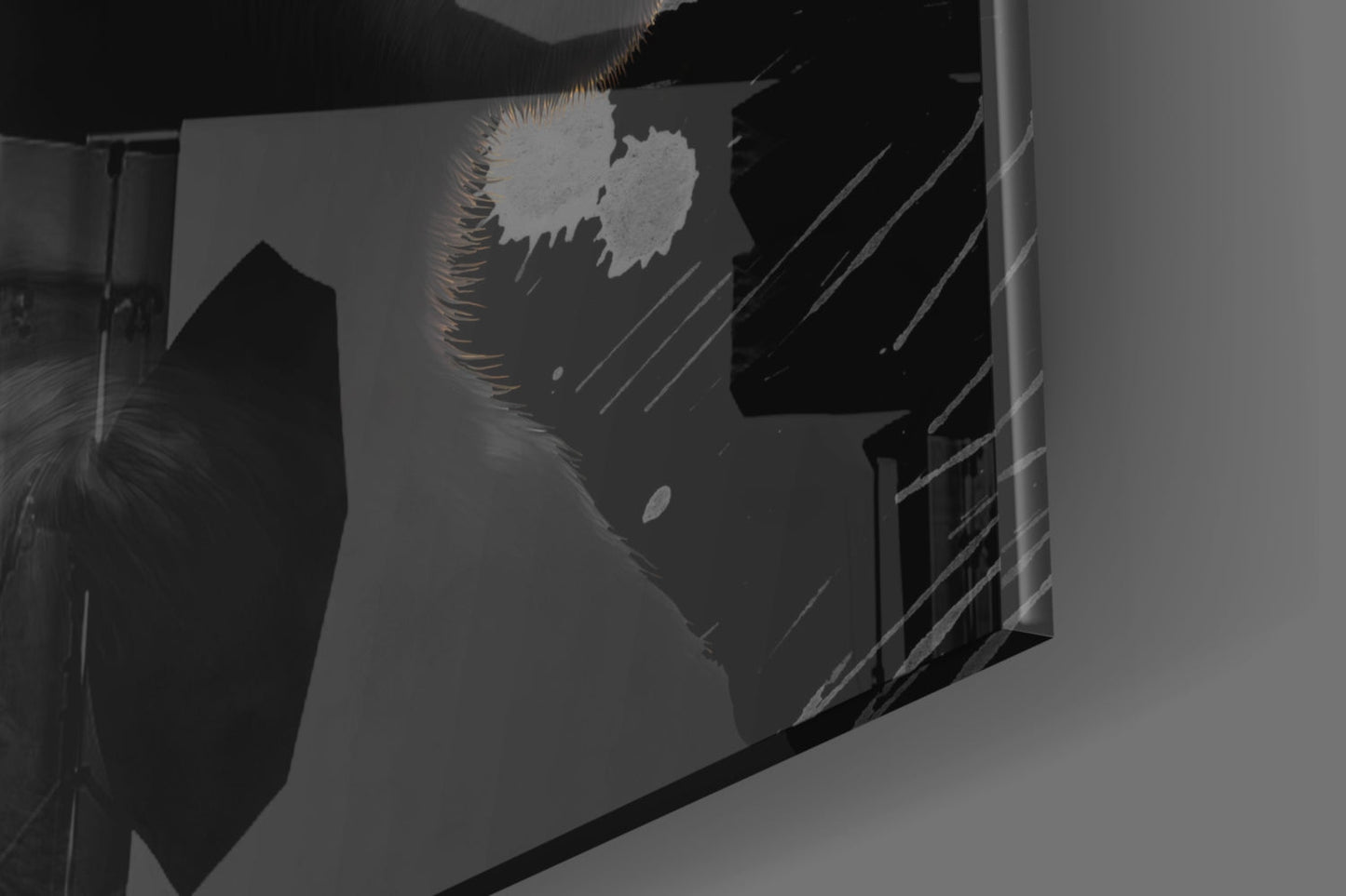 3 Wise Monkeys Glass Wall Art