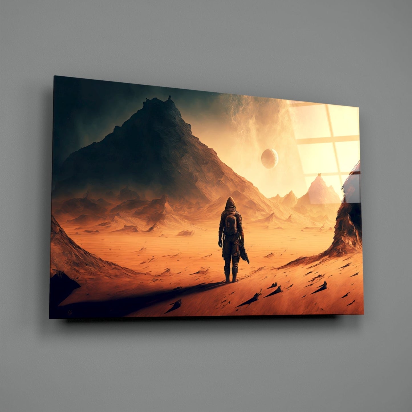 Walk on Another Planet Glass Wall Art