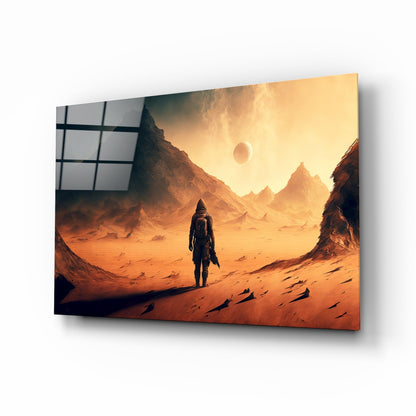Walk on Another Planet Glass Wall Art
