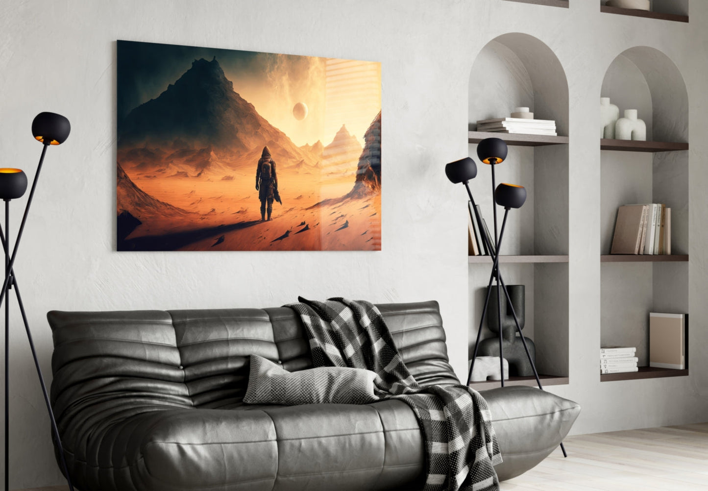 Walk on Another Planet Glass Wall Art