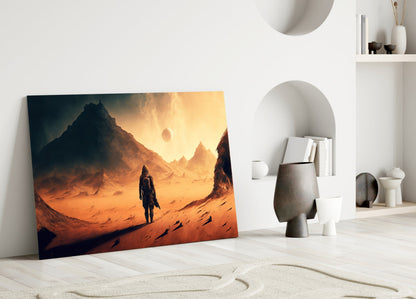 Walk on Another Planet Glass Wall Art