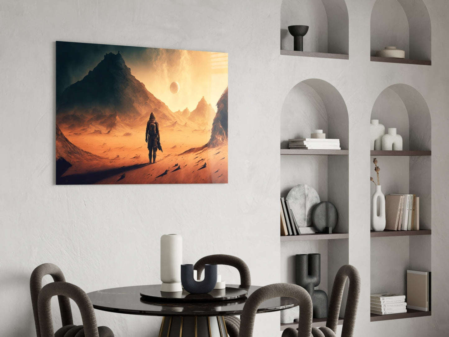 Walk on Another Planet Glass Wall Art