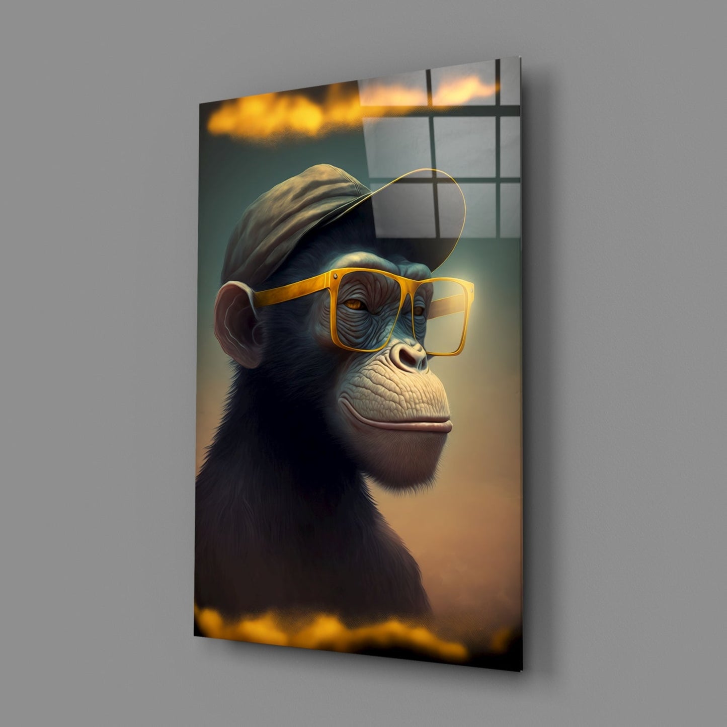 Wise Monkey Glass Wall Art