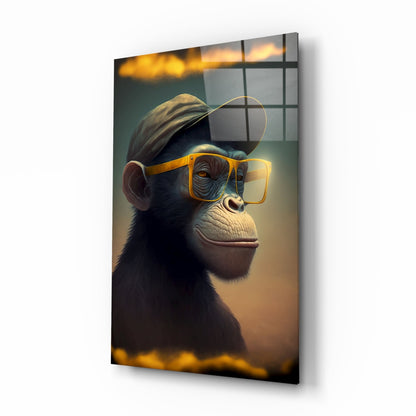 Wise Monkey Glass Wall Art