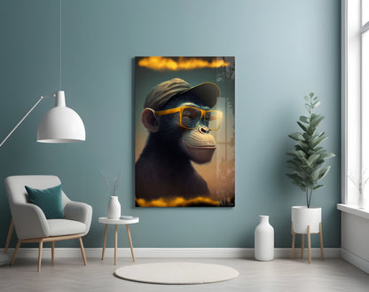 Wise Monkey Glass Wall Art