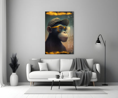 Wise Monkey Glass Wall Art
