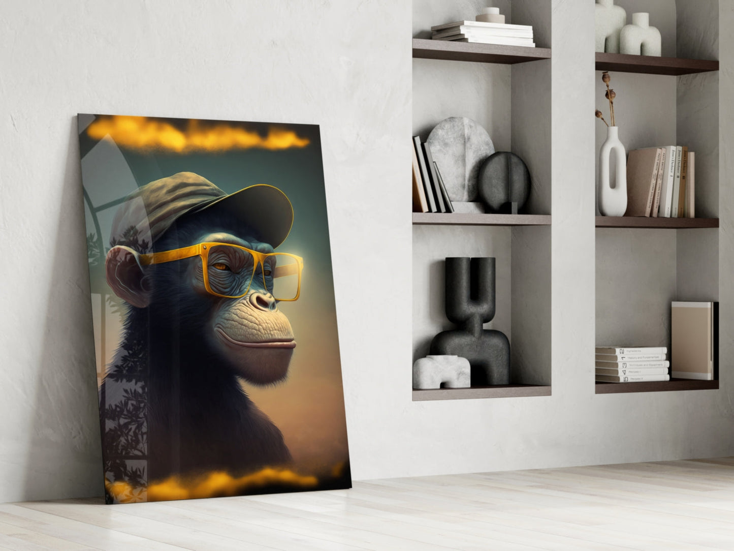 Wise Monkey Glass Wall Art