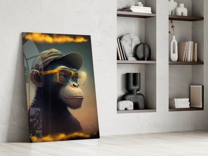 Wise Monkey Glass Wall Art