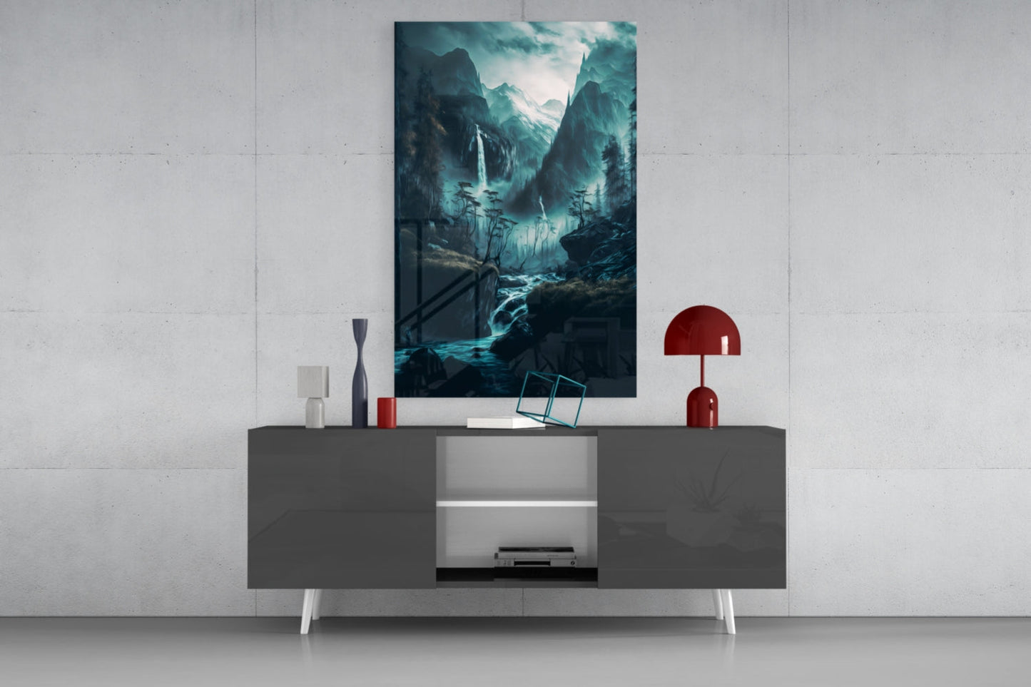 Misted Valley Glass Wall Art
