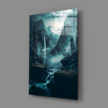 Misted Valley Glass Wall Art