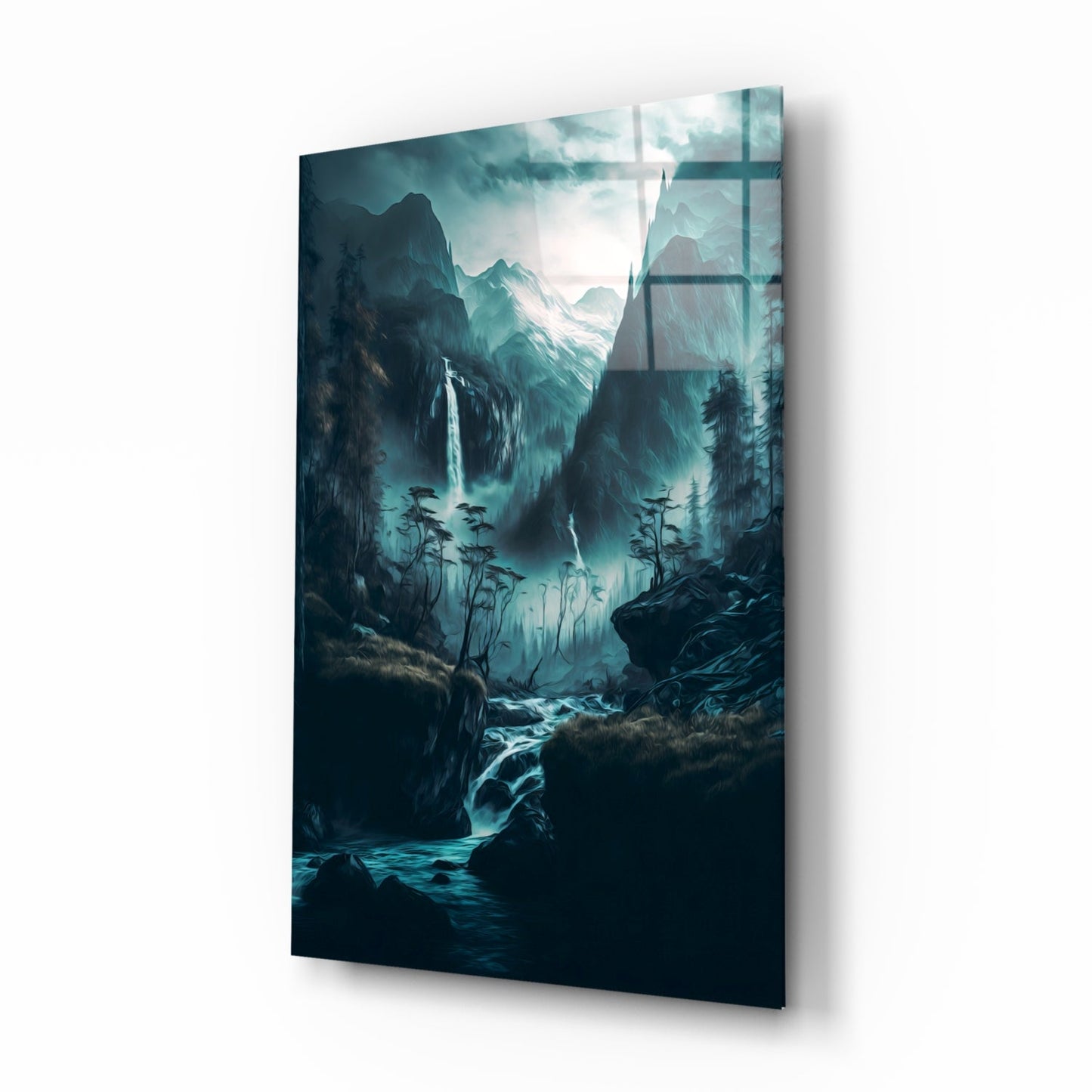 Misted Valley Glass Wall Art