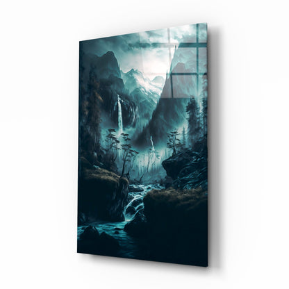 Misted Valley Glass Wall Art