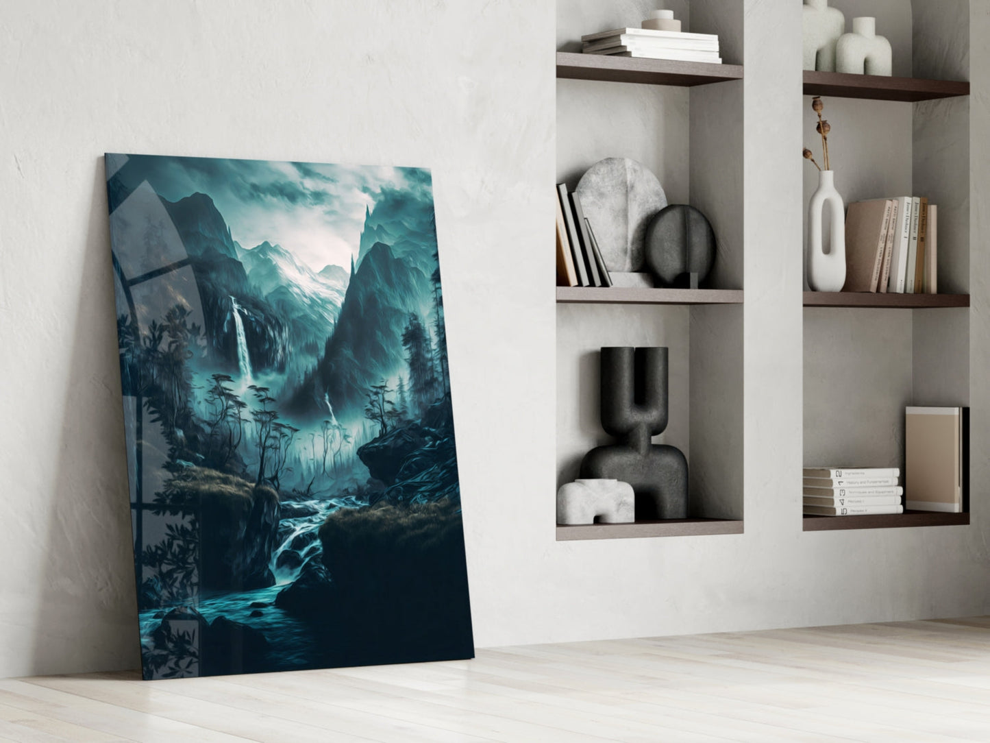 Misted Valley Glass Wall Art