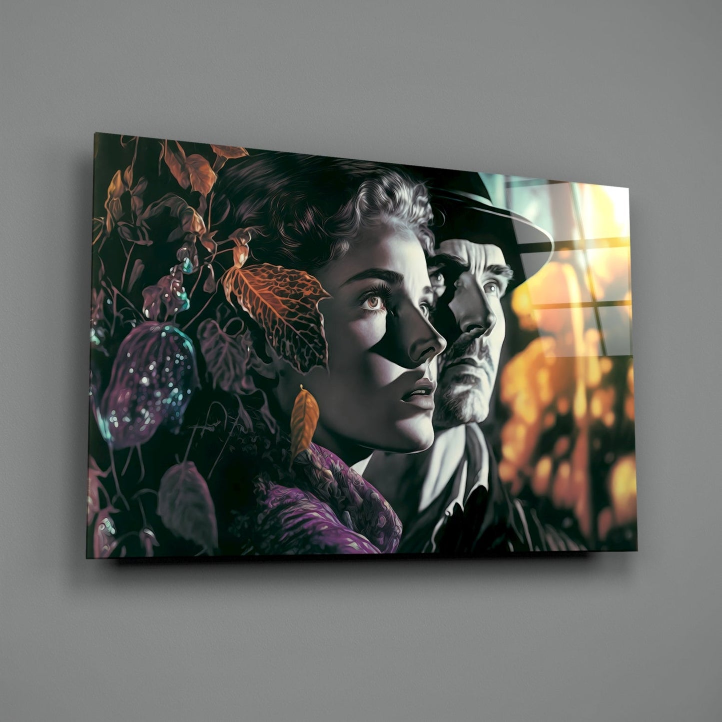 Nostalgic Scenes Glass Wall Art
