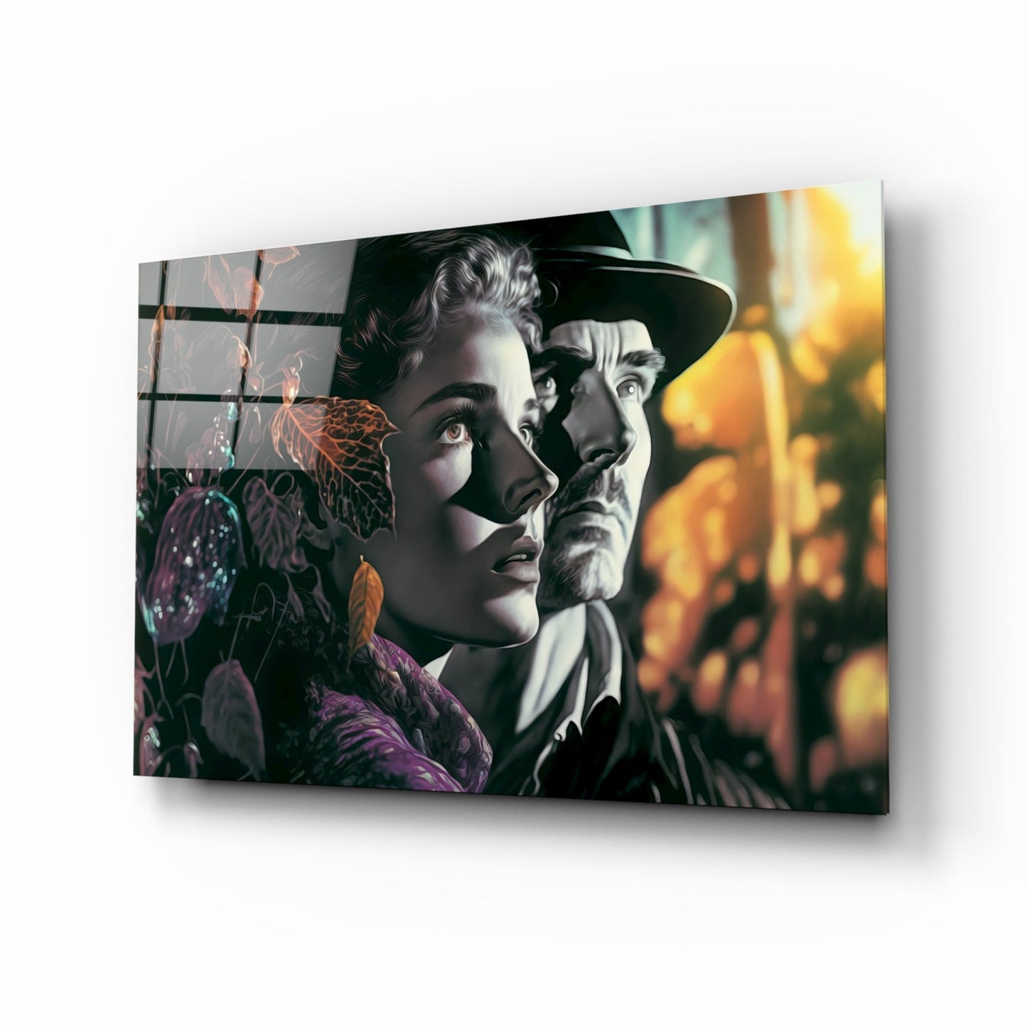 Nostalgic Scenes Glass Wall Art