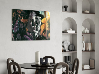 Nostalgic Scenes Glass Wall Art