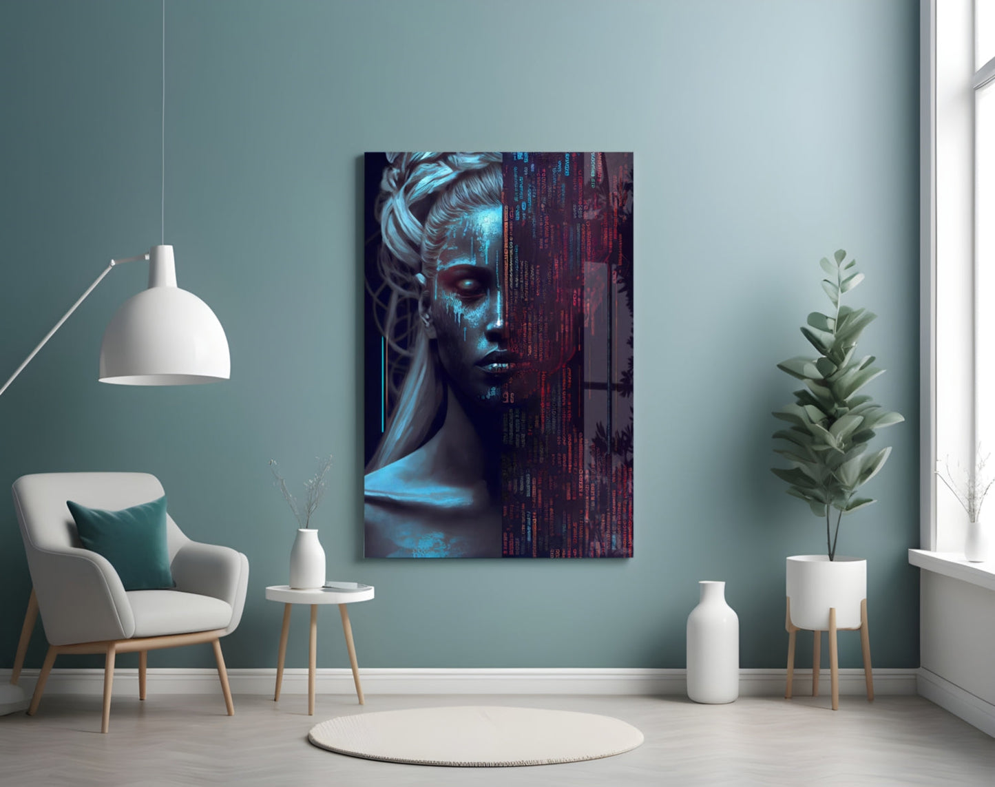 Human Software Glass Wall Art