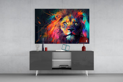 Nobility of the Lion Glass Wall Art