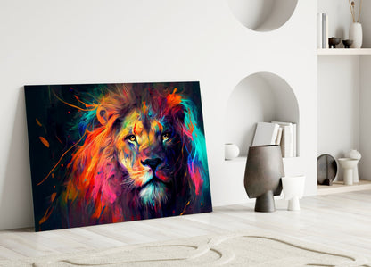 Nobility of the Lion Glass Wall Art