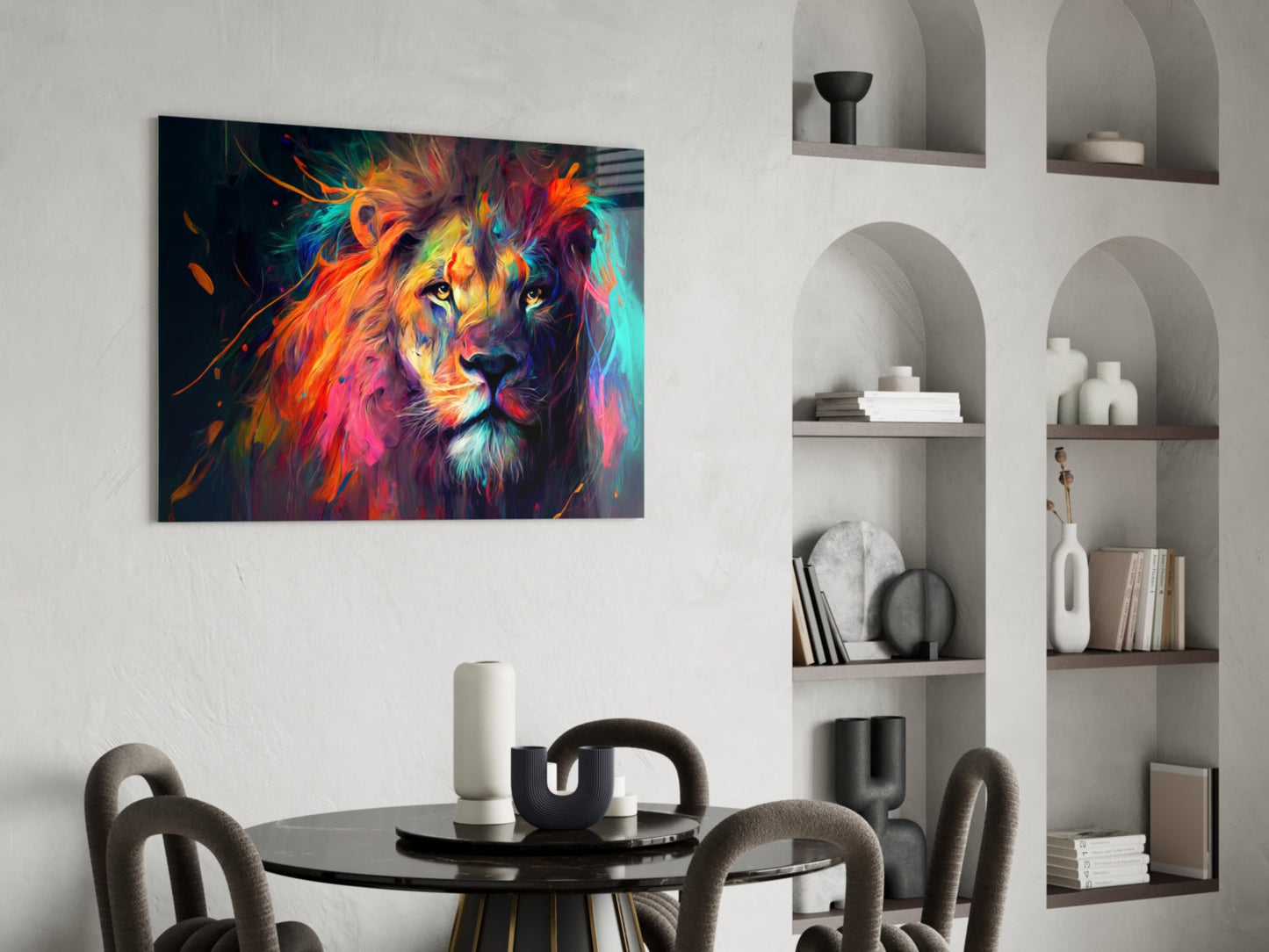 Nobility of the Lion Glass Wall Art