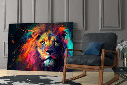 Nobility of the Lion Glass Wall Art