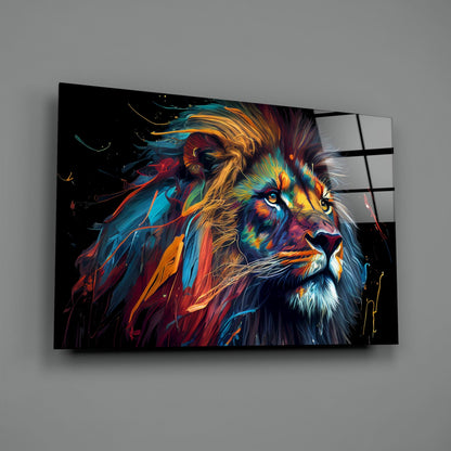 Nobility of the Lion Glass Wall Art
