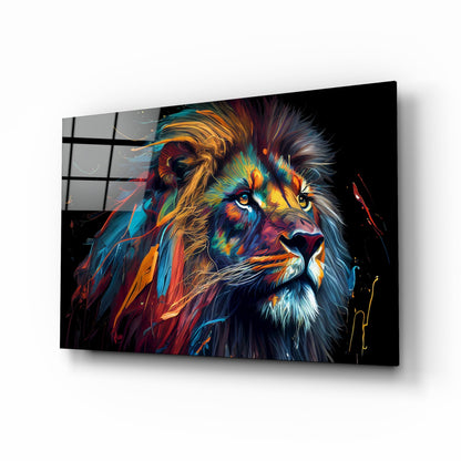 Nobility of the Lion Glass Wall Art