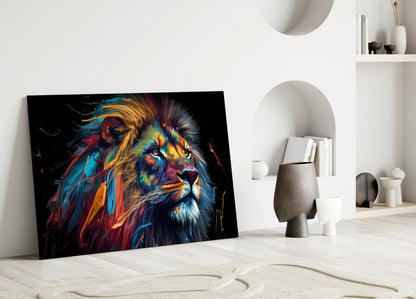 Nobility of the Lion Glass Wall Art