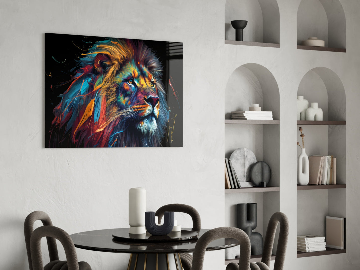 Nobility of the Lion Glass Wall Art