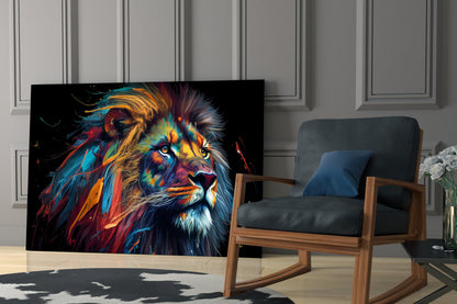 Nobility of the Lion Glass Wall Art