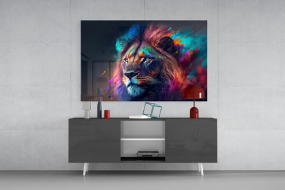 Nobility of the Lion Glass Wall Art