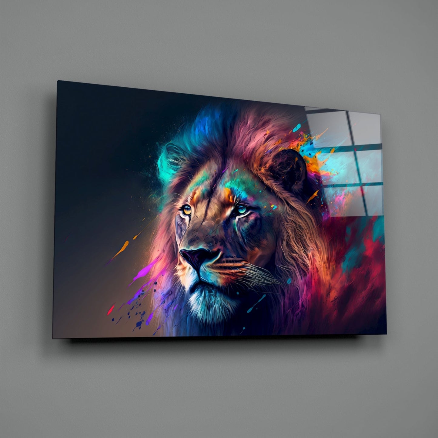 Nobility of the Lion Glass Wall Art