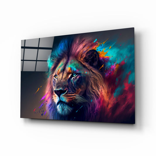 Nobility of the Lion Glass Wall Art