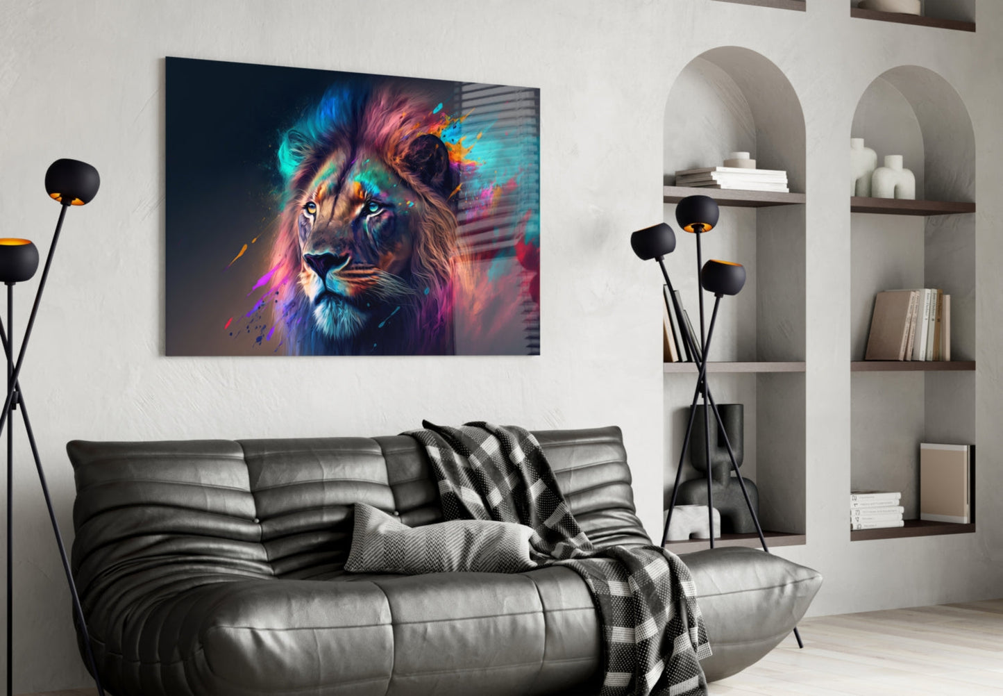 Nobility of the Lion Glass Wall Art